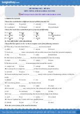 Đề thi học kì 1 Tiếng Anh 10 Global Success - Đề số 6